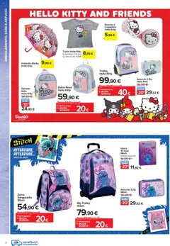 Volantino Carrefour del 24.07.2025 | Pagina: 2 | Prodotti: Zaino, Ombrello, Astuccio, Trolley