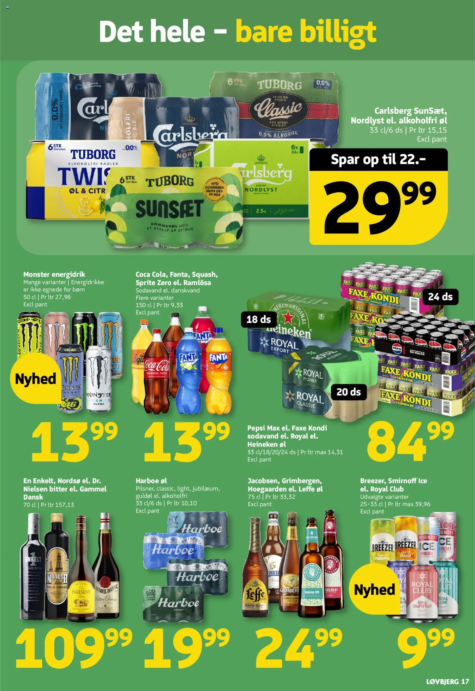 Løvbjerg tilbudsavis – gyldig fra 24.04.2026 | Side: 17 | Produkter: Coca Cola, Gin, Fanta, Pepsi Max