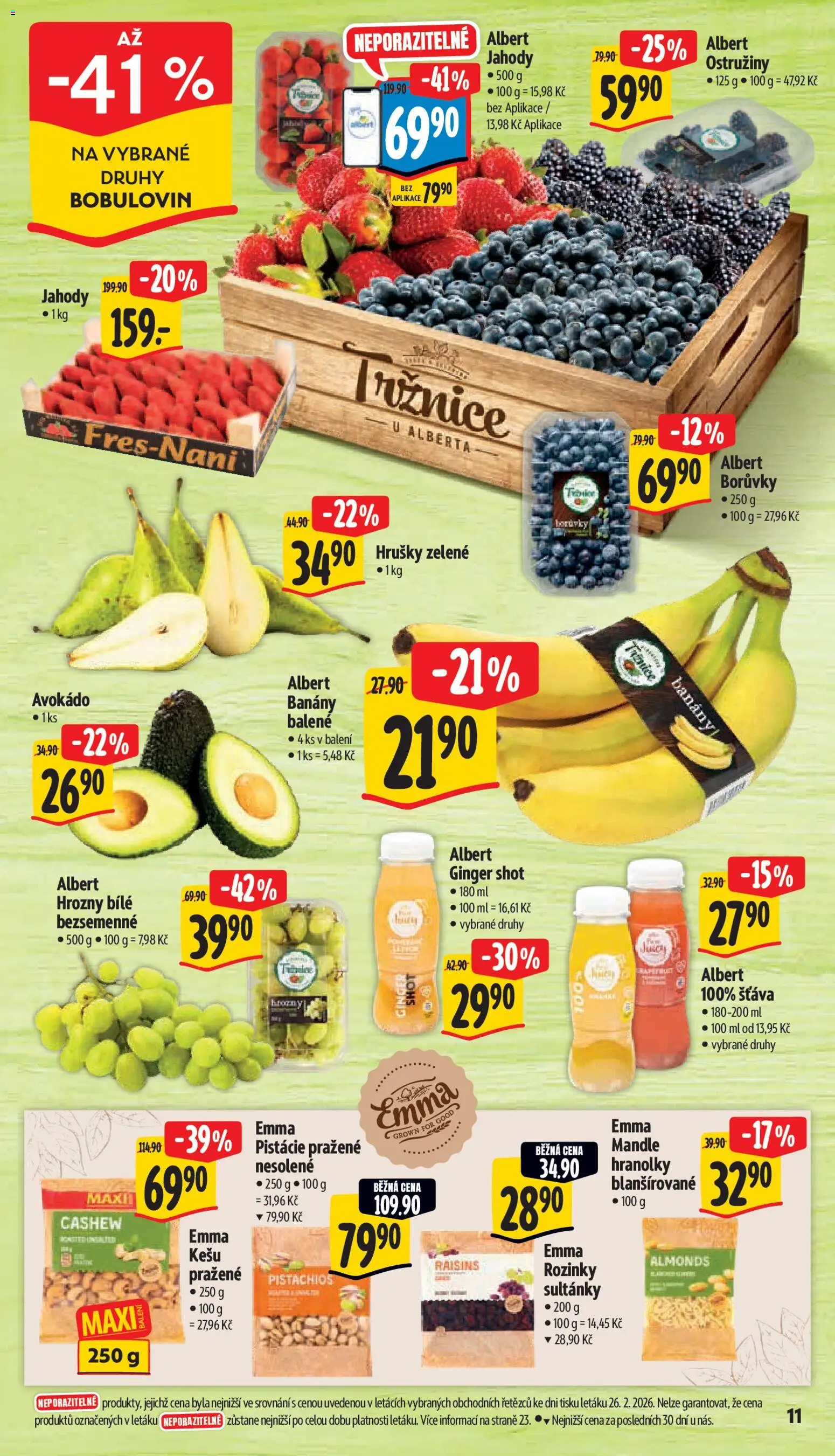 Albert leták - Supermarket od 04.03.2026 | Strana: 17 | Produkty: Rozinky, Pistácie, Mandle, Avokádo