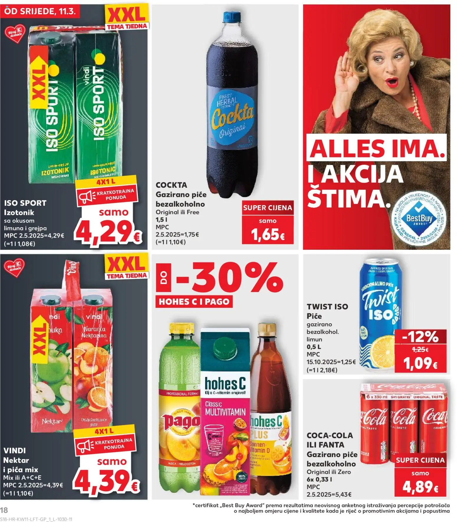 Kaufland katalog | vrijedi od 11.03.2026 | Stranica: 18 | Proizvodi: Fanta, Pica, Limun, Nektarina