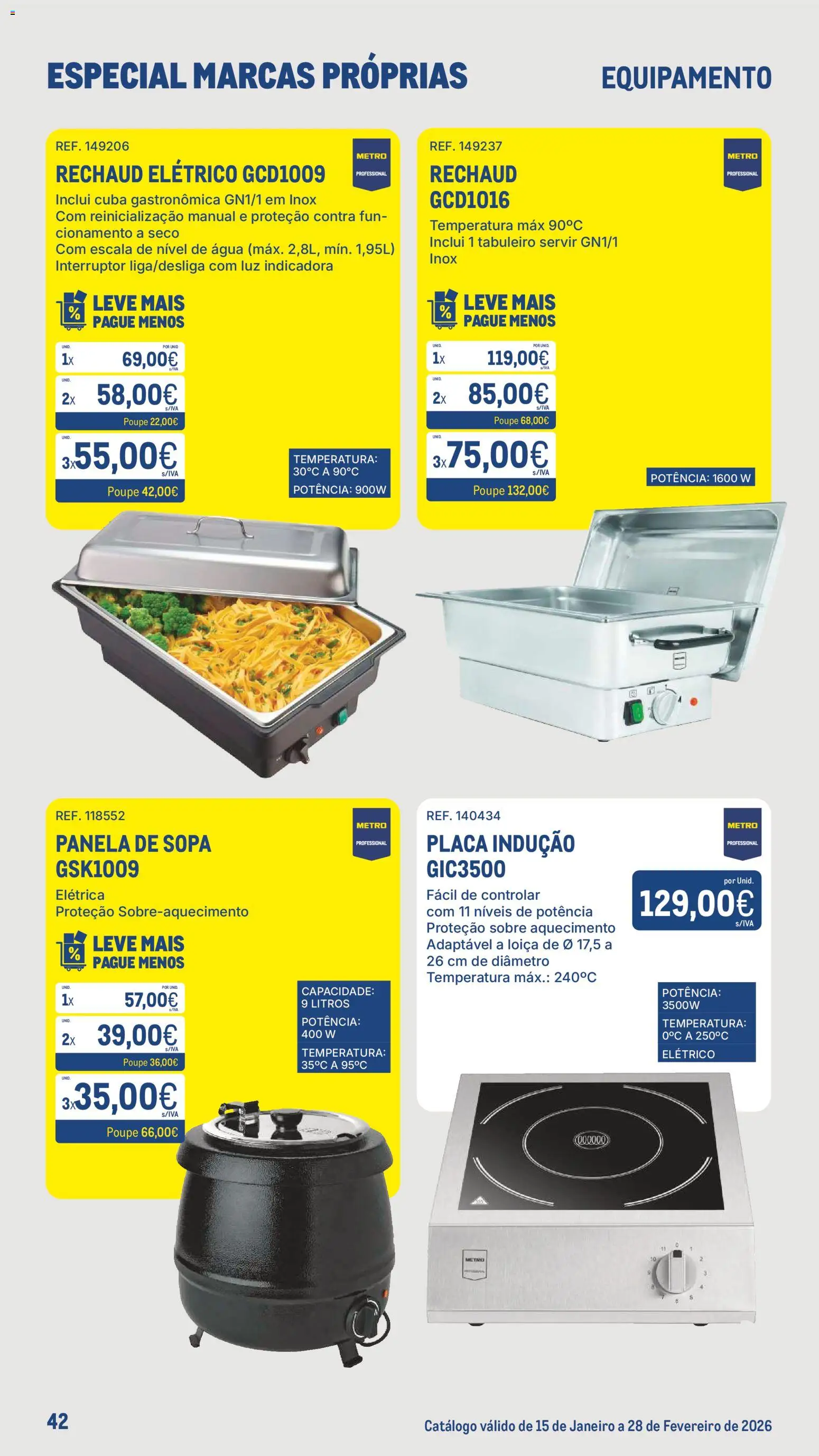 Makro Especial Marcas Próprias  │ válido de 15.01.2026 | Página: 42 | Produtos: Agua, Interruptor, Sopa, Panela