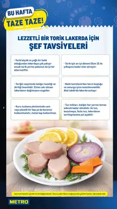 05.10.2025 tarihinden itibaren geçerli olan Metro kataloğu önizlemesi | Sayfa: 6 | Ürünler: Palamut, Balık, Tuz