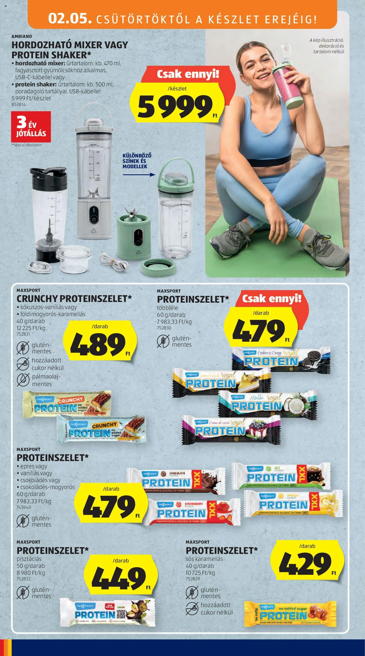 Aldi akciós ujság - amely érvényes a következő dátumtól: 05.02.2026 | Oldal: 16 | Termékek: Protein bar, Protein, Dekoráció, Cukor