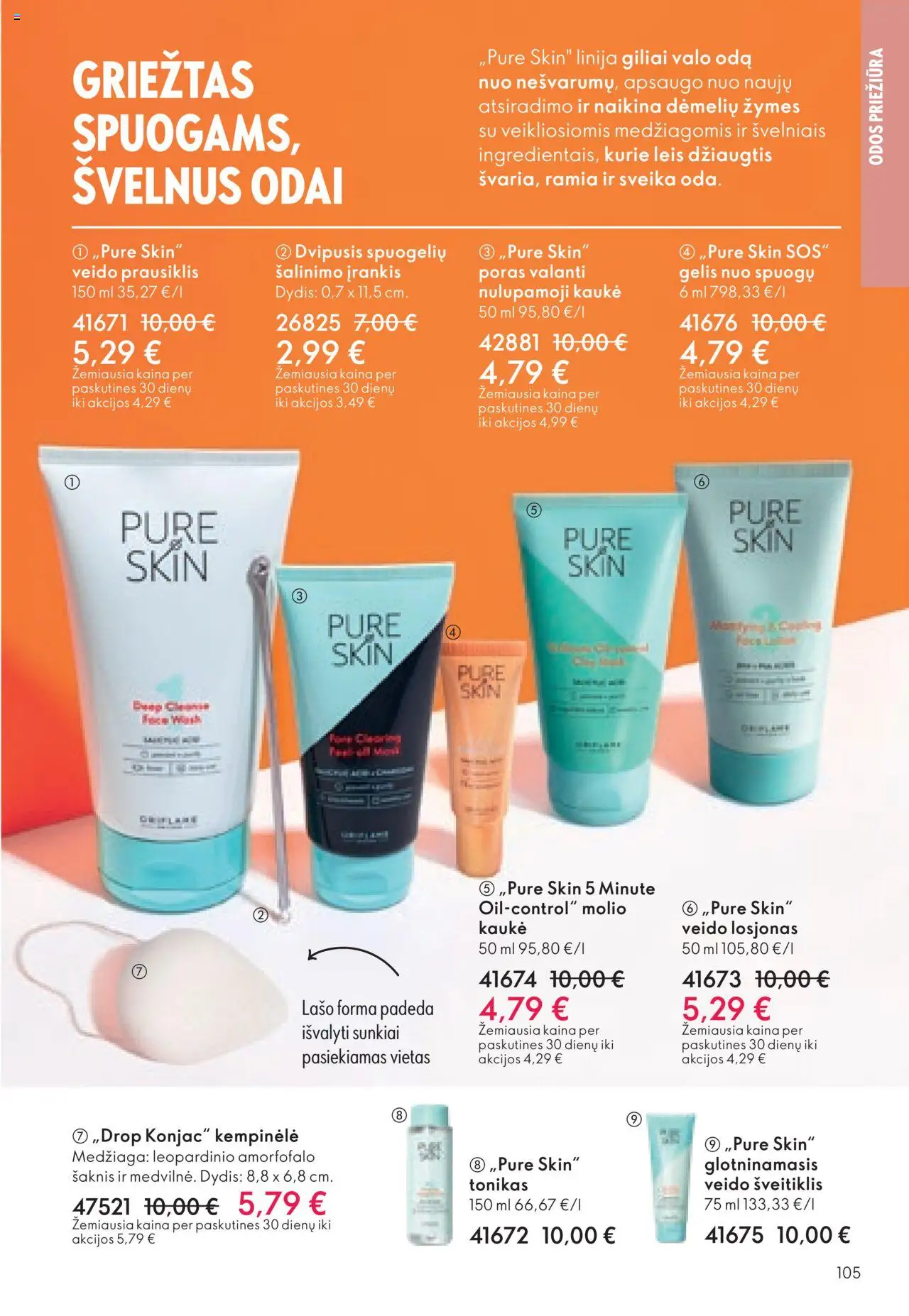 Oriflame akcijos nuo 08.10.2025 | Puslapis: 105 | Prekių: Tonikas, Kaukė, Šveitiklis, Prausiklis