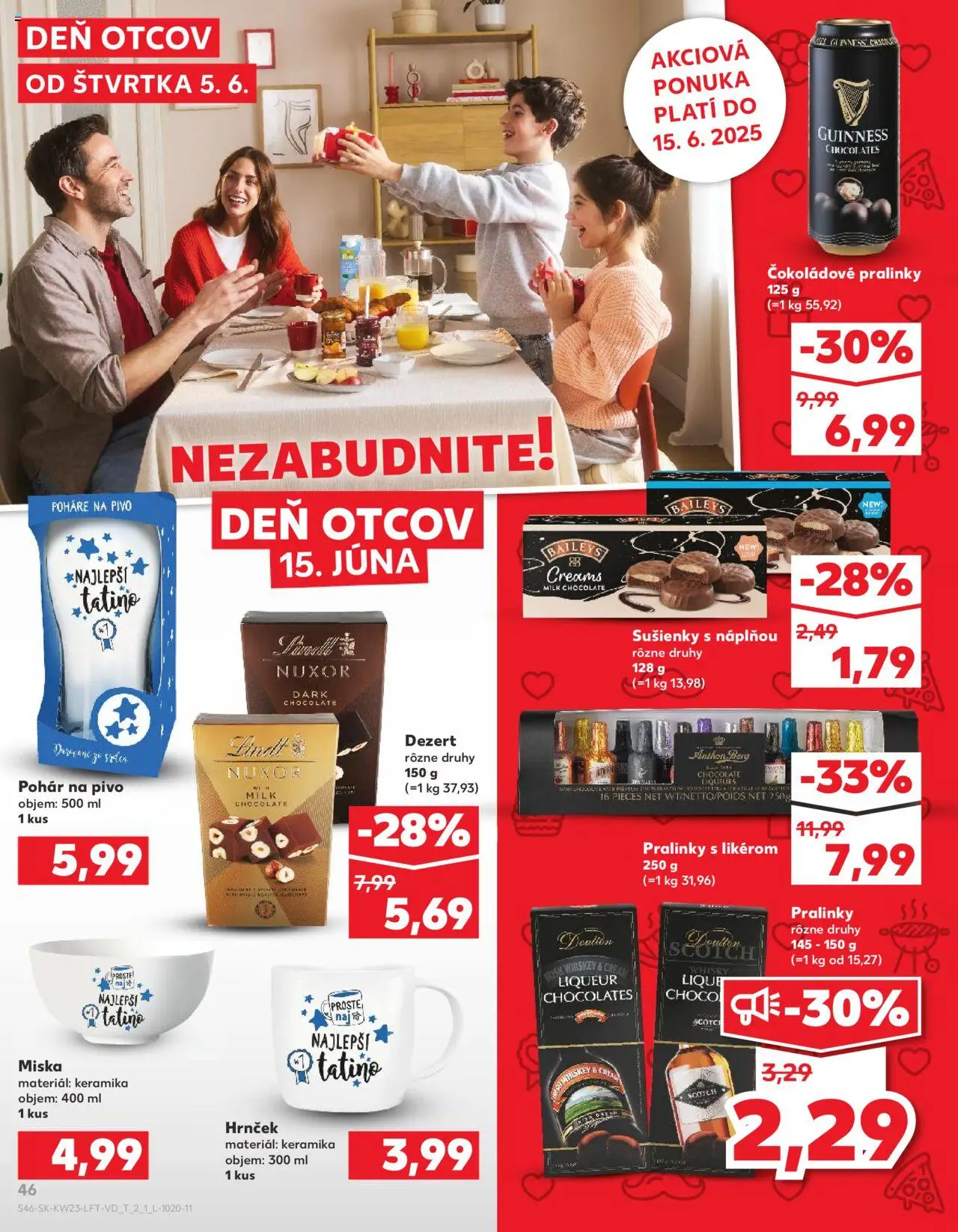 Nové Kaufland akcie – leták je platný od 05.06.2025 | Strana: 46 | Produkty: Pivo, Baileys