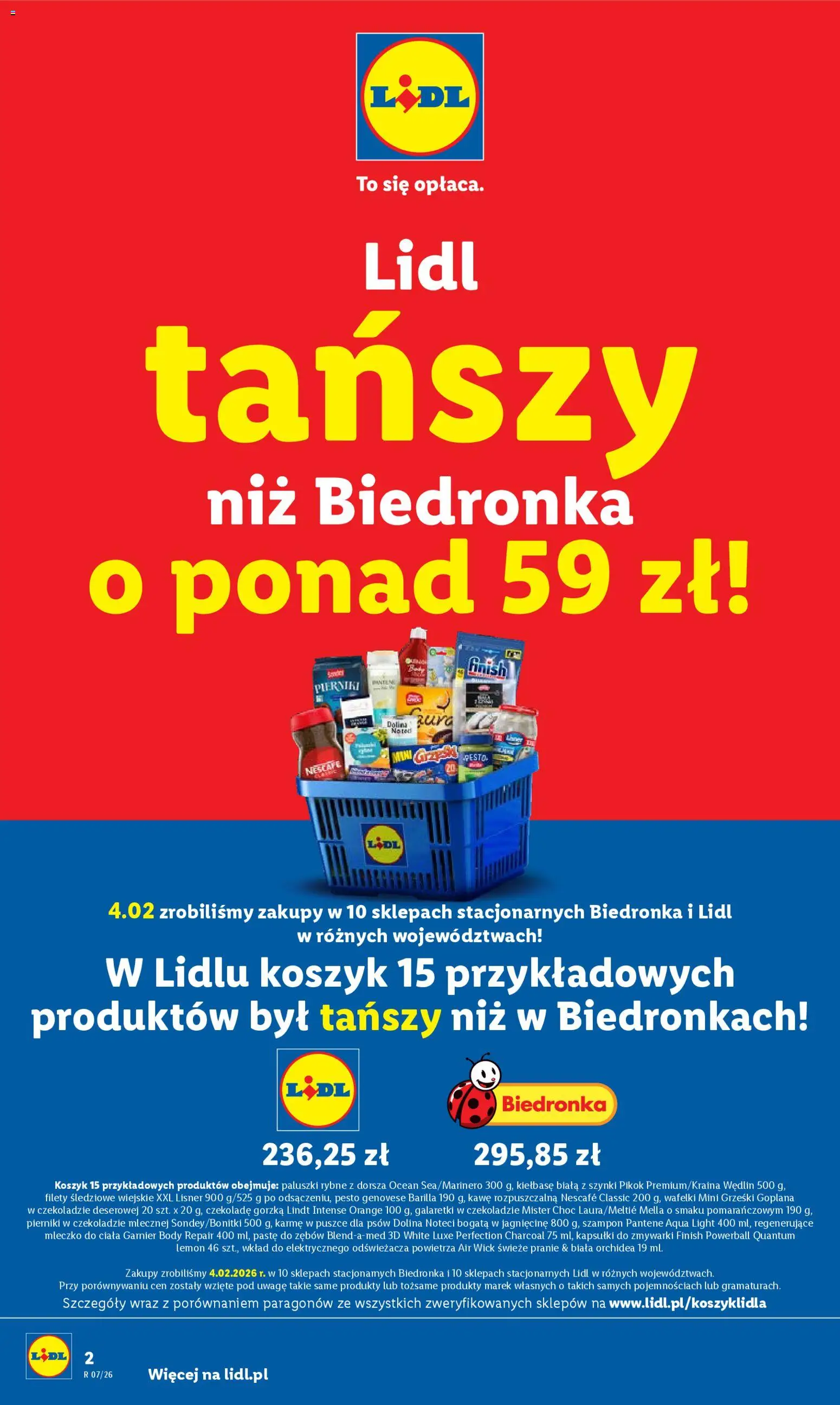 Lidl Gazetka od 12.02.2026 | Strona: 2 | Produkty: Pesto genovese Barilla, Paluszki rybne, Pasta do zębów, Kapsułki do zmywarki