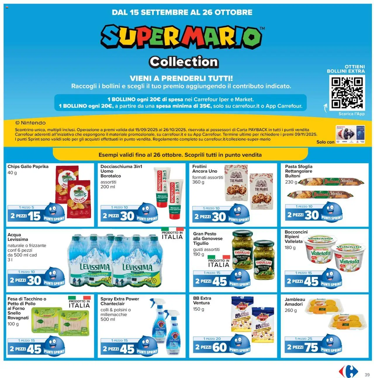 Volantino Carrefour del 10.10.2025 | Pagina: 39 | Prodotti: Pollo, Pasta, Pesto, Frollini