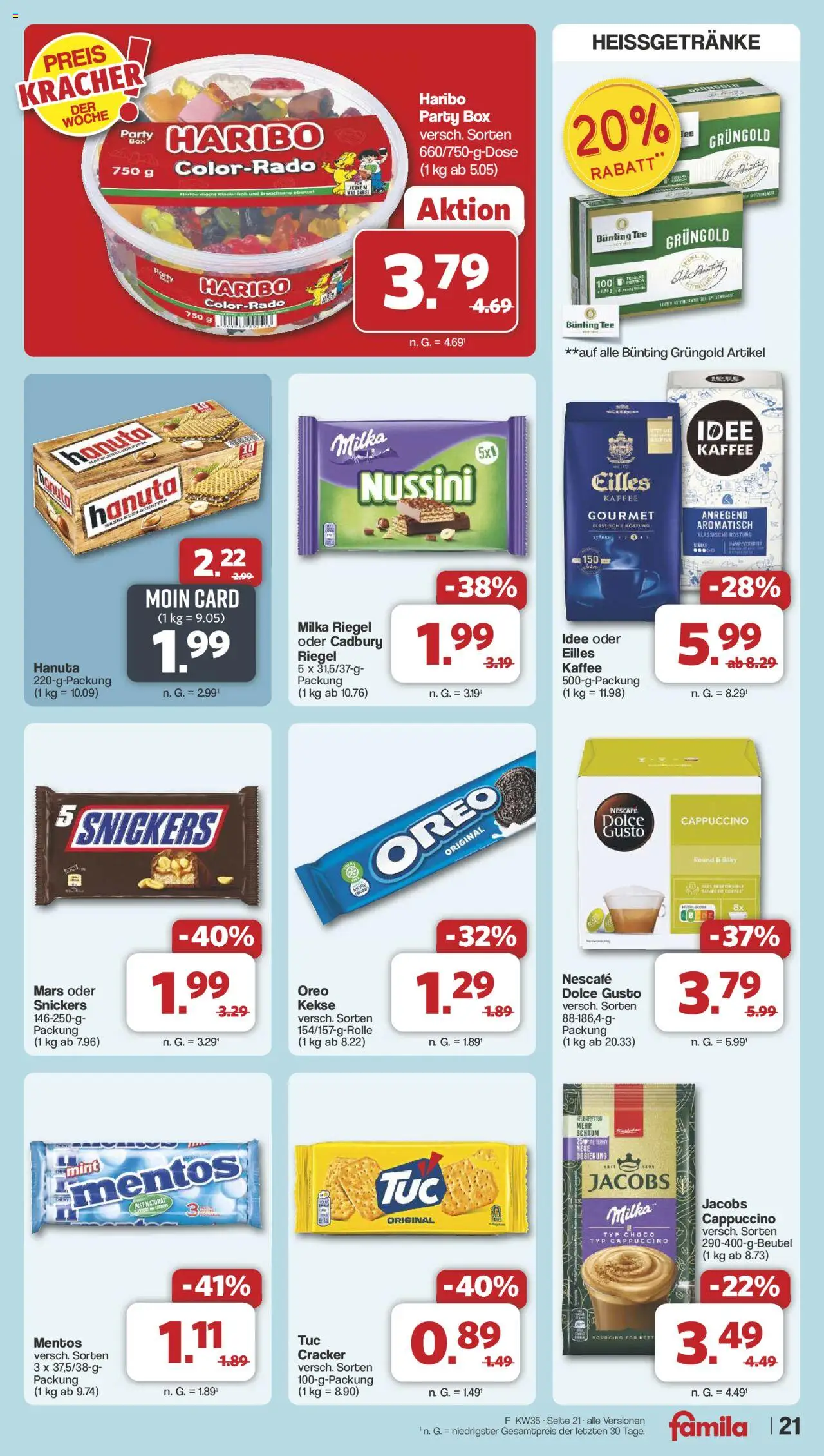 Famila Nordwest Prospekt 	 - gültig ab dem 25.08.2025 | Seite: 25 | Produkte: Bett, Box, Milka, Snickers