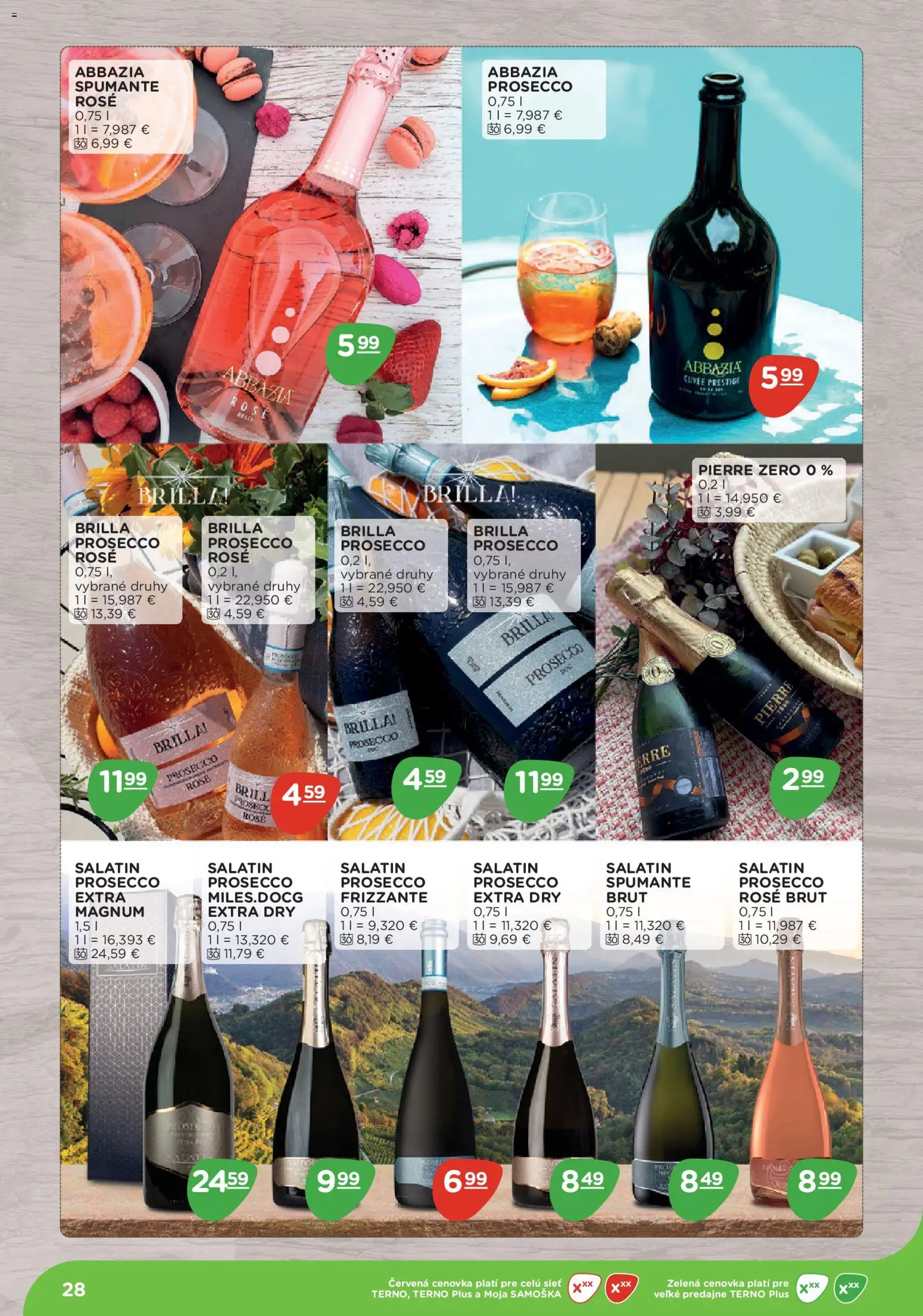 Nové Terno akcie – leták je platný od 10.11.2025 | Strana: 28 | Produkty: Prosecco, Magnum