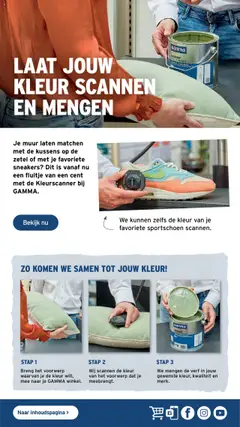 GAMMA - Verfgids - Voorbeeld van een folder van GAMMA, geldig van 19.09.2025 | Pagina: 14 | Producten: Sneakers, Kussens