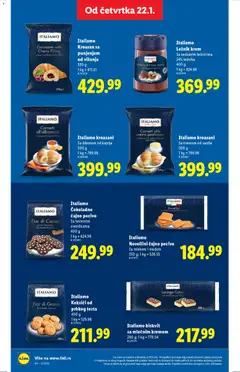 Italiamo Lešnik krem, Sa seckanim lešnicima 24% lešnika 400 g - pregled Lidl kataloga - važi od 22.01.2026 | Strana: 42