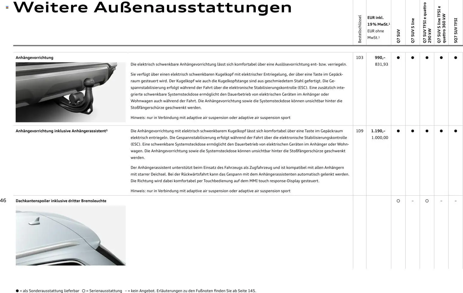 Audi Q7 – gültig ab 28.10.2025 | Seite: 46
