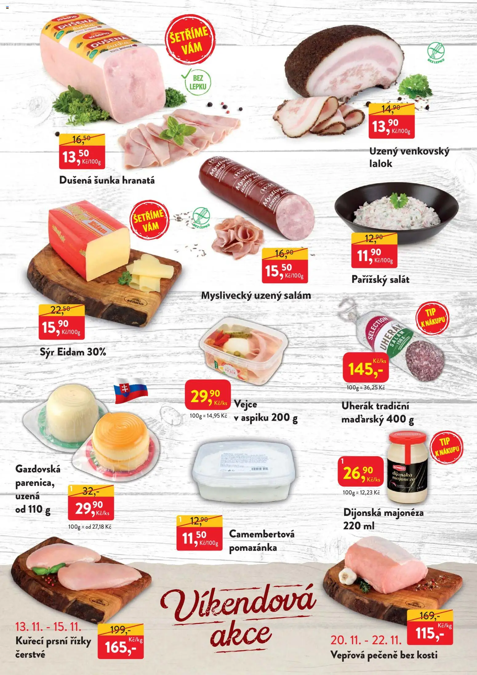 MP Krásno leták od 10.11.2025 | Strana: 4 | Produkty: Uherák, Sýr, Šunka, Salát