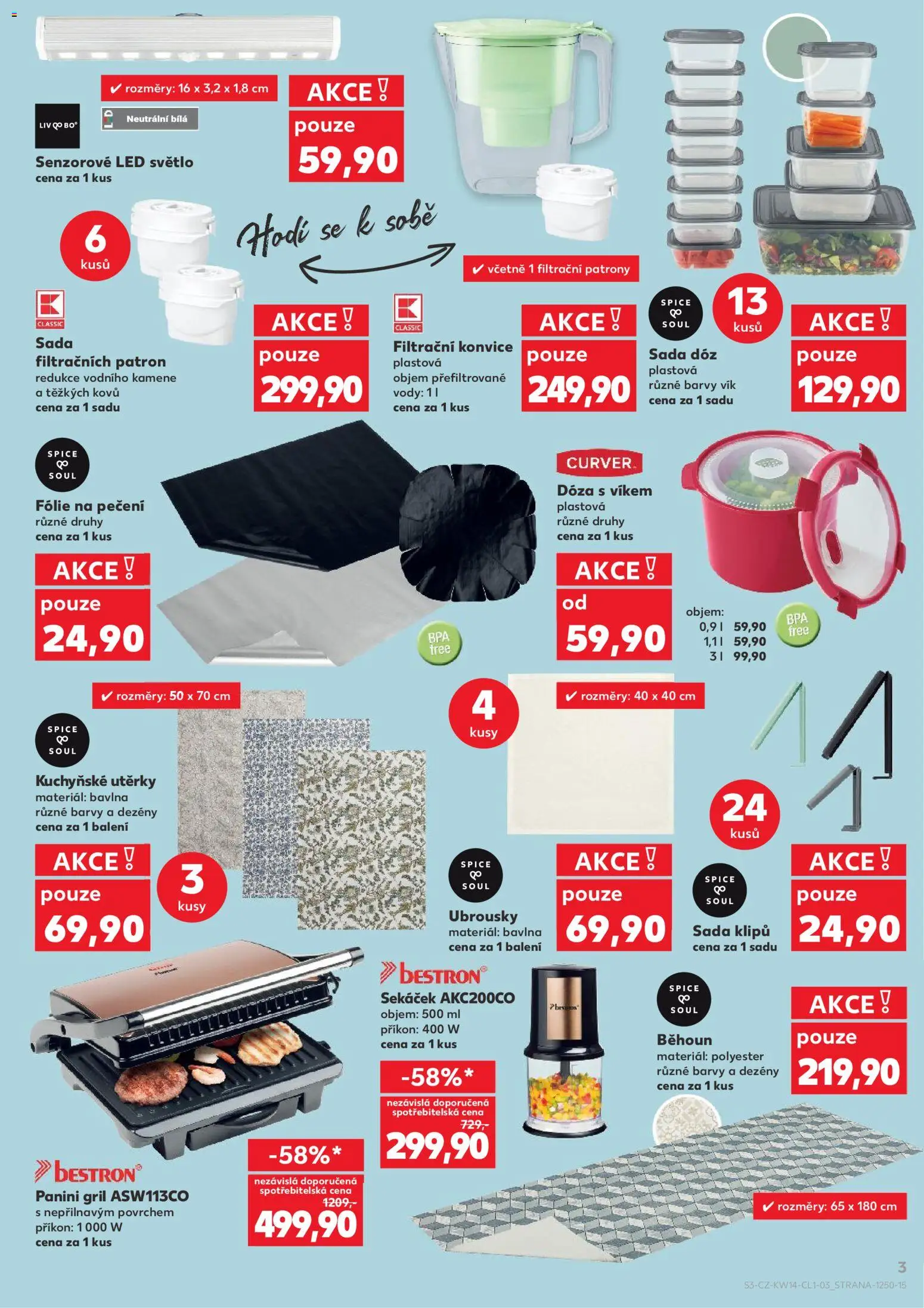 Kaufland leták - Liberec od 01.04.2026 | Strana: 3 | Produkty: Filtrační konvice, Fólie, Konvice, Barvy