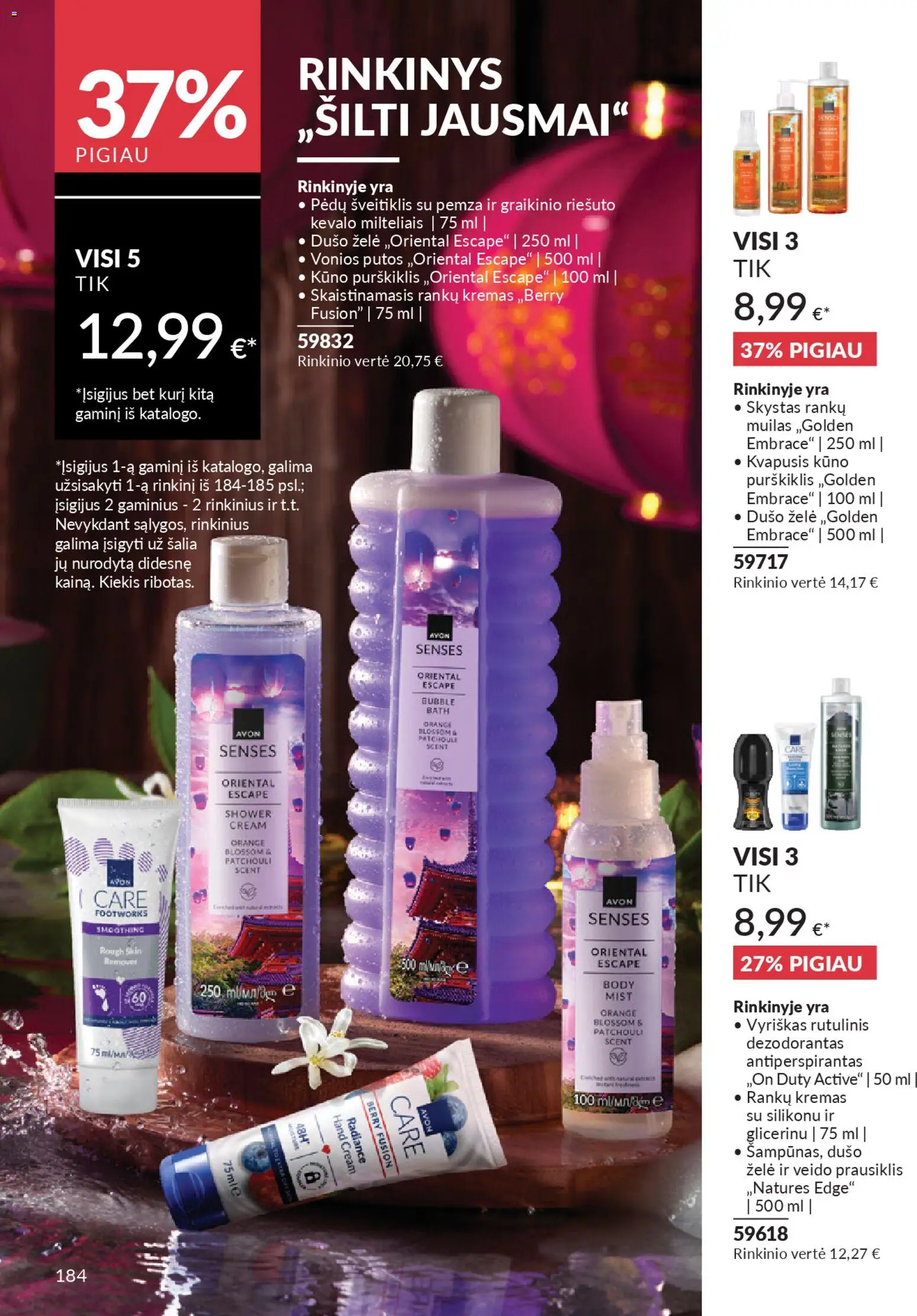 AVON akcijos nuo 01.01.2026 | Puslapis: 184 | Prekių: Vonios putos, Dezodorantas, Antiperspirantas, Prausiklis