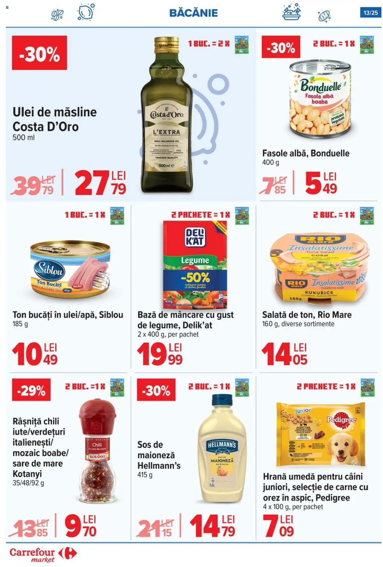 Noul catalog Carrefour – valabil de la 17.09.2025 | Pagină: 13 | Produse: Măsline, Ulei, Legume, Sos