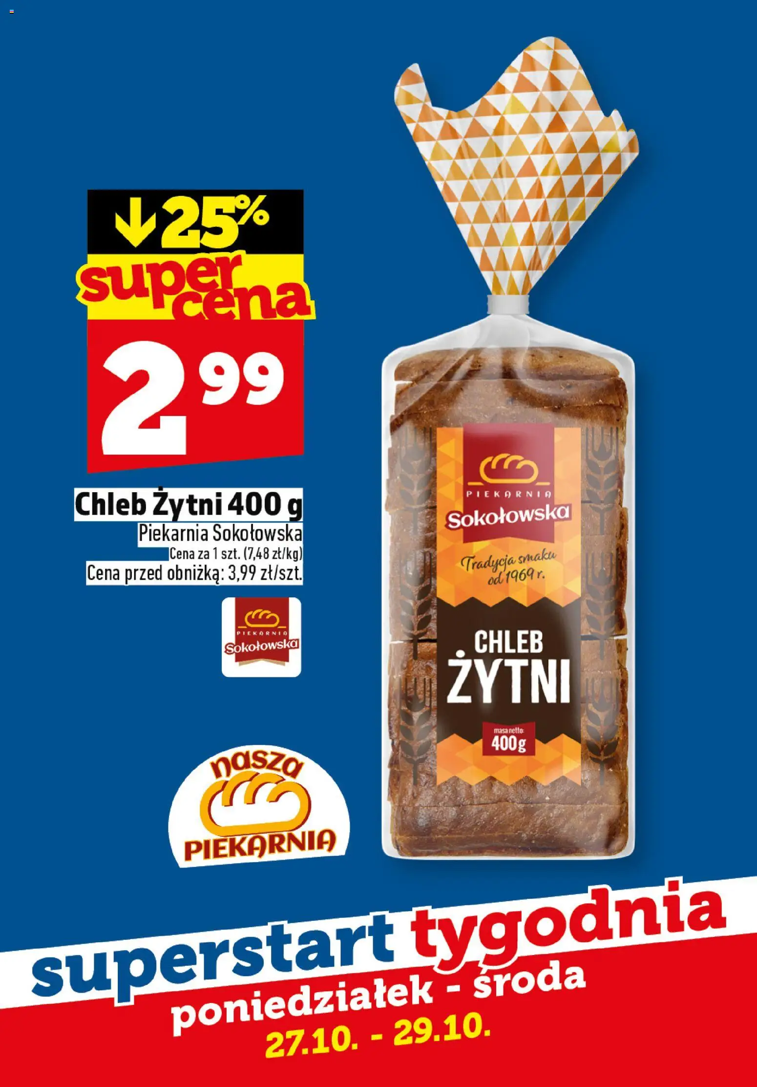 Topaz Gazetka - Superstart tygodnia od 27.10.2025 | Strona: 6 | Produkty: Chleb żytni, Piekarnia, Chleb