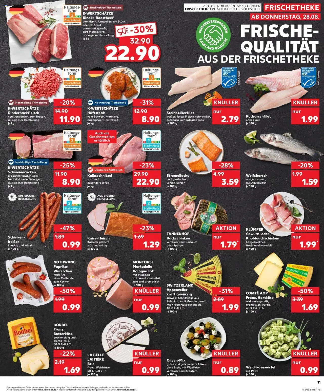 Kaufland prospekt Schwäbisch Gmünd	 – gültig ab 28.08.2025 | Seite: 11 | Produkte: Butter, Paprika, Schweinerucken, Schinken