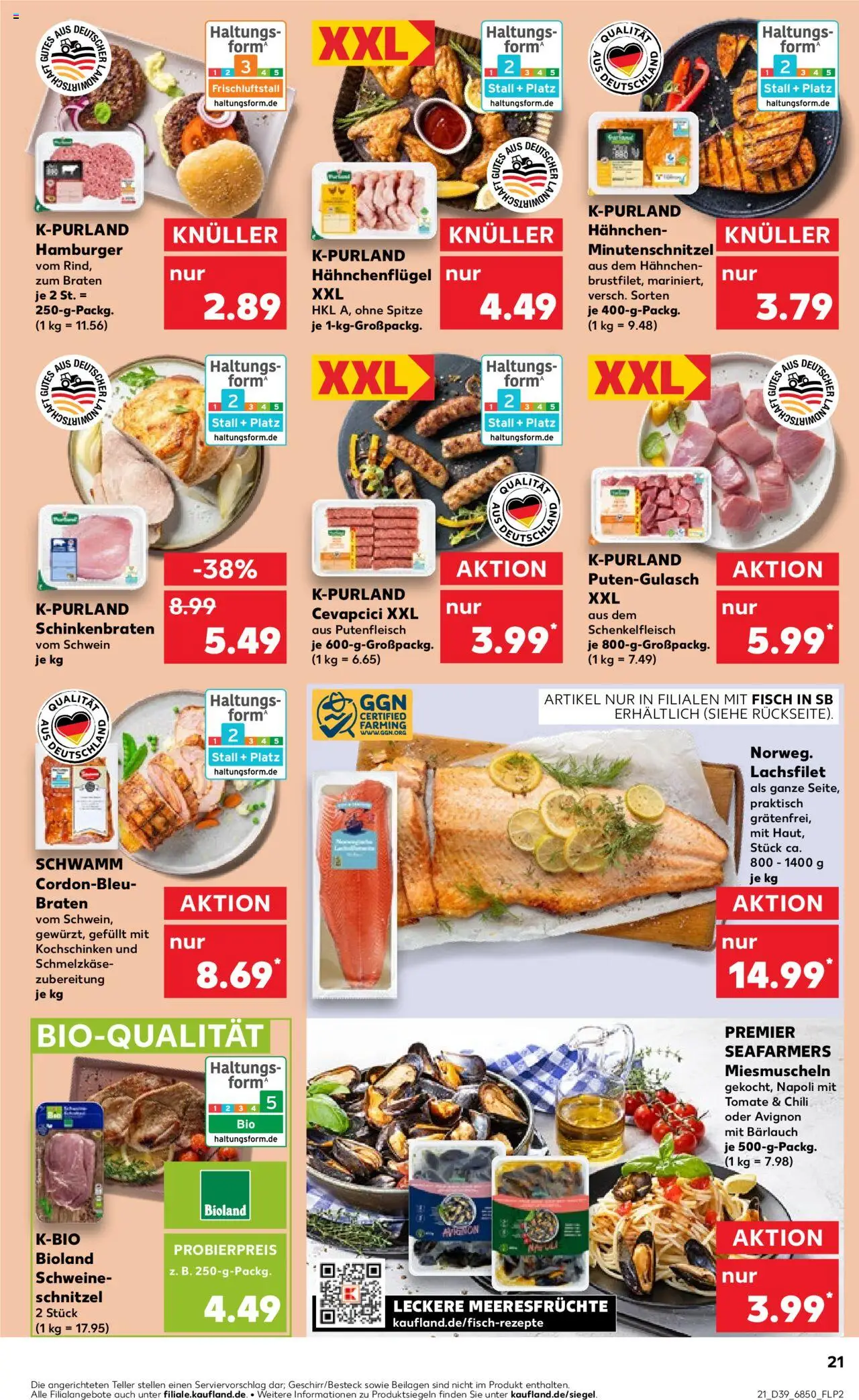 Kaufland prospekt Speyer	 – gültig ab 25.09.2025 | Seite: 21 | Produkte: Cevapcici, Fisch, Meeresfrüchte, Chili