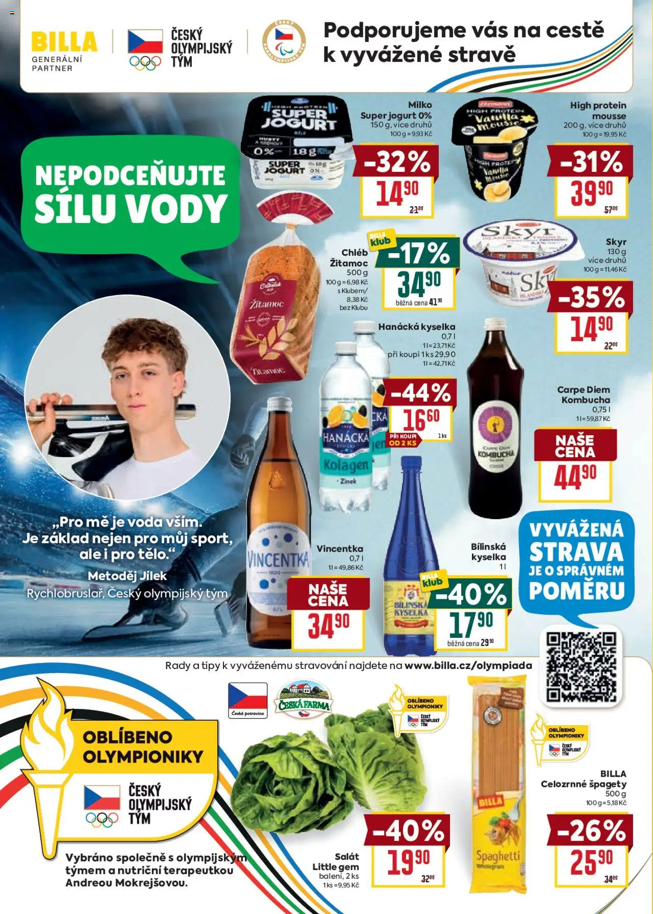 Billa Velký leták od 01.10.2025 | Strana: 18 | Produkty: Kombucha, Špagety, High protein jogurt, Protein jogurt