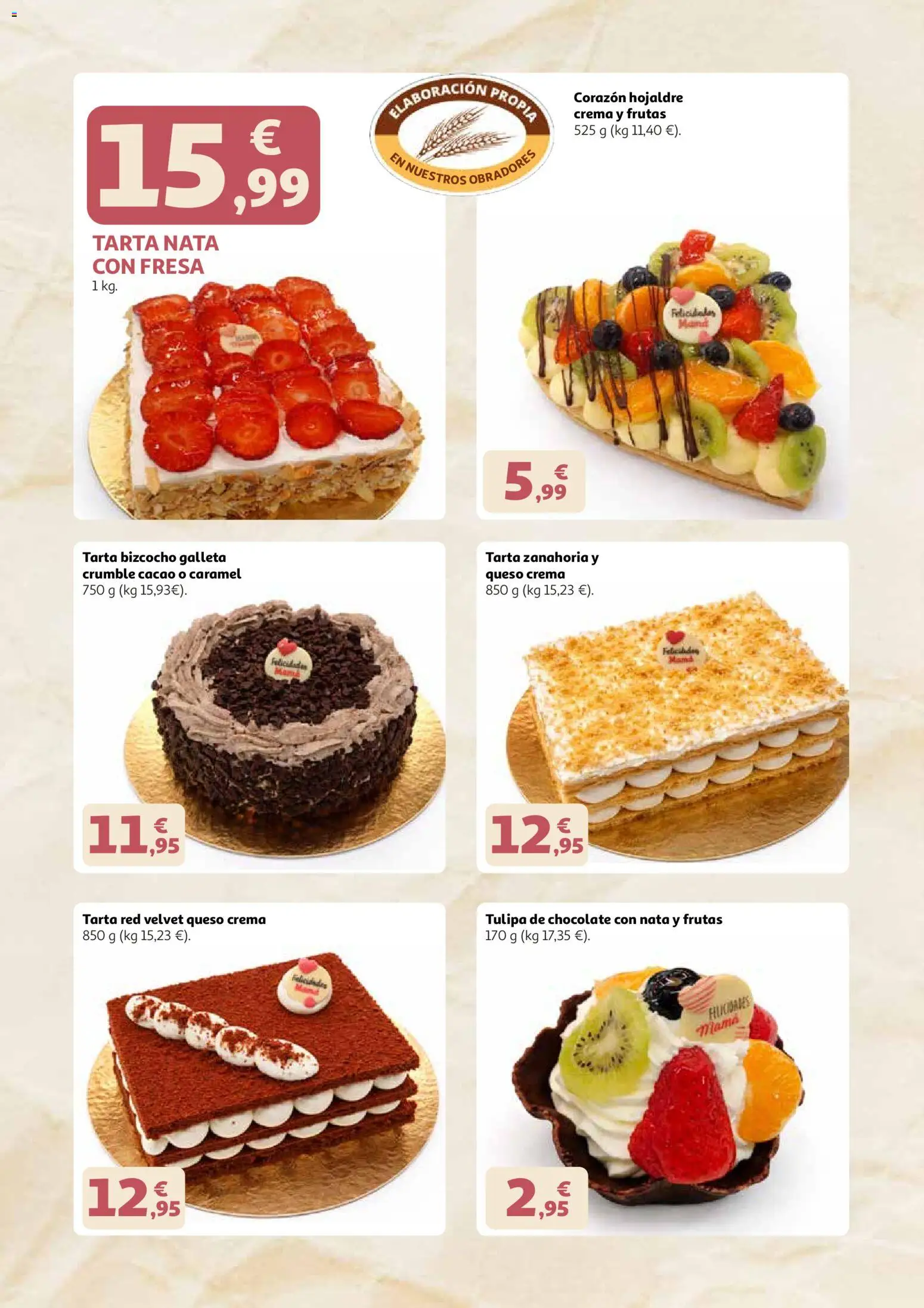 Alcampo - Dia de la madre 2026 │ válido desde el 21.04.2026 | Página: 6 | Productos: Queso, Zanahoria, Crema, Bizcocho