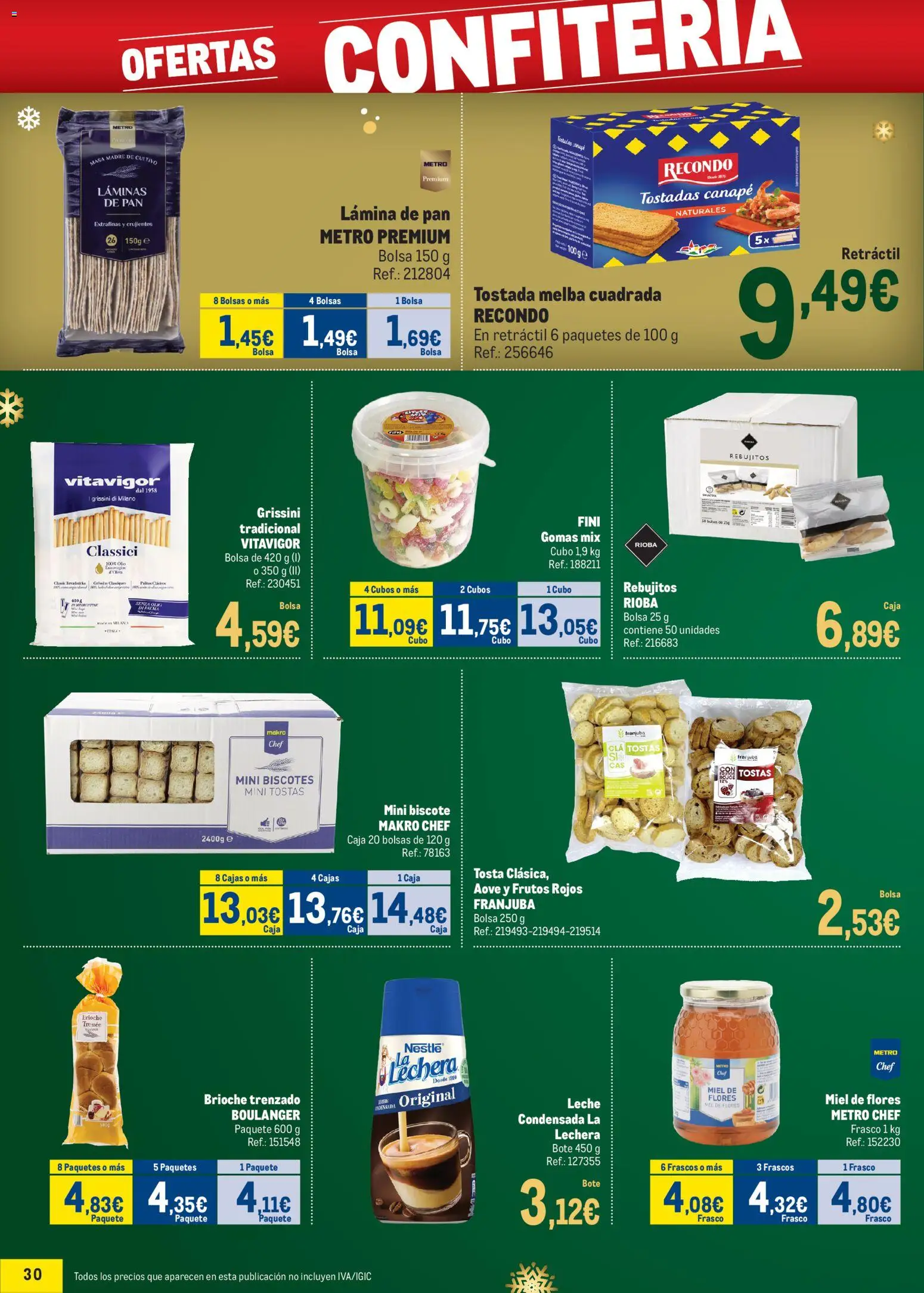 Makro - Precios Navidad Norte 2 │ válido desde el 24.11.2025 | Página: 30 | Productos: Leche, Pan, Bolsa, Caja