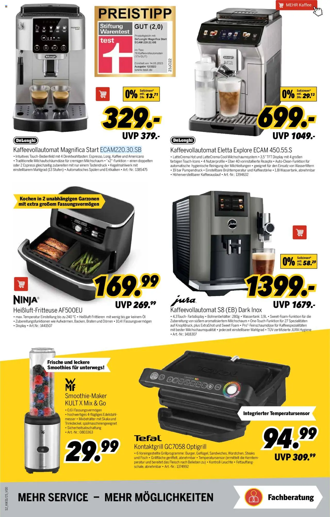 Medimax Prospekt 	 - gültig ab dem 26.07.2025 | Seite: 2 | Produkte: Jura, Kaffee, Fisch, Fleisch