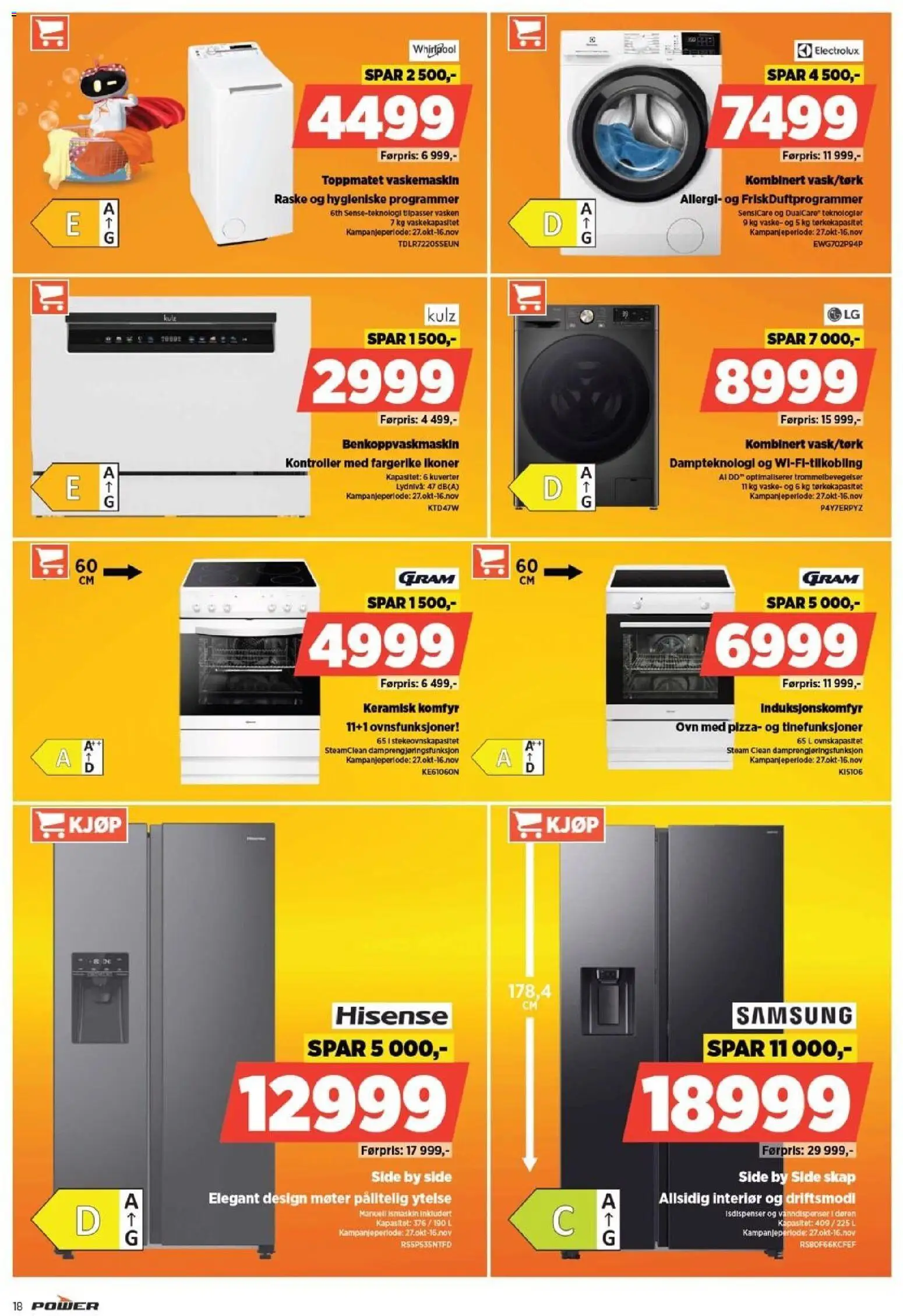 {H1} | Side: 18 | Produkter: Pizza, Radis, Vaskemaskin, Interiør