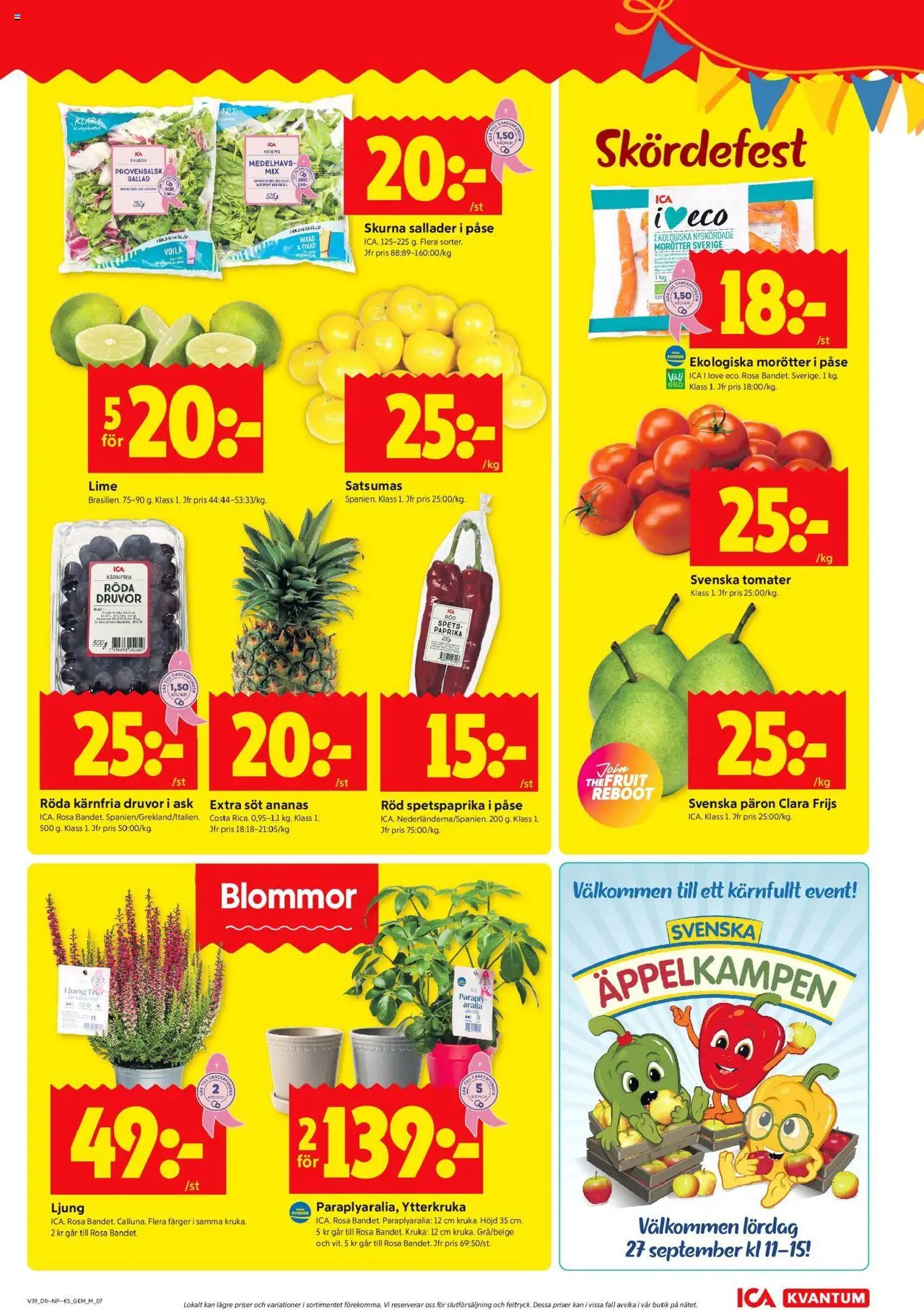 ICA Kvantum reklamblad aktuell från 22.09.2025 | Sida: 9 | Produkter: Kruka, Ananas, Paraply, Lime