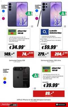 Media Markt Prospekt 	 ab 09.03.2026 gültig | Seite: 6 | Produkte: Samsung, Iphone, Apple