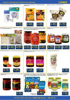 Kubas leidinys galioja nuo 14.04.2026 | Puslapis: 5 | Prekių: Agurkai, Konservai, Majonezas, Pomidorai