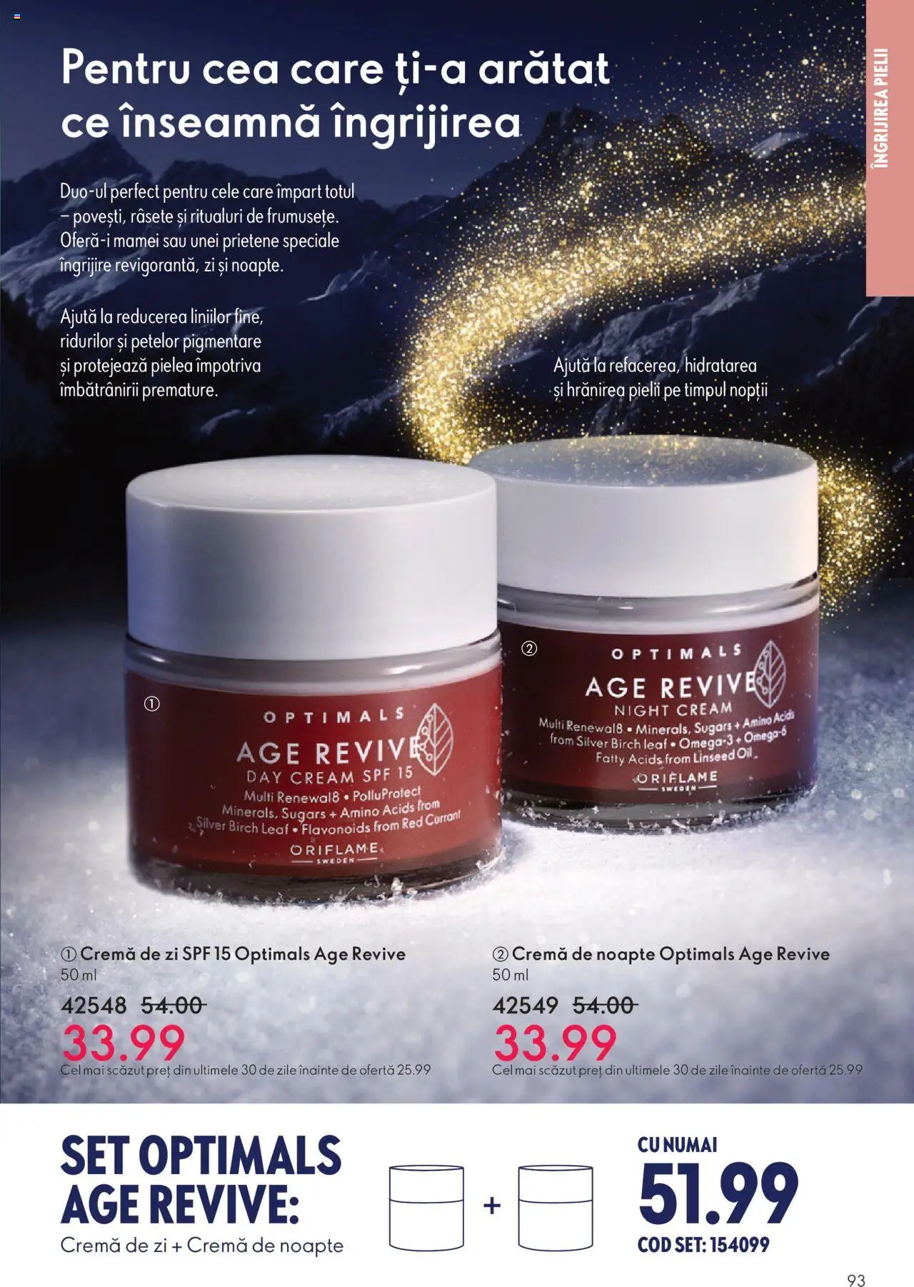 Noul catalog Oriflame – valabil de la 12.11.2025 | Pagină: 93 | Produse: Cremă de zi, Cremă de noapte, Cremă
