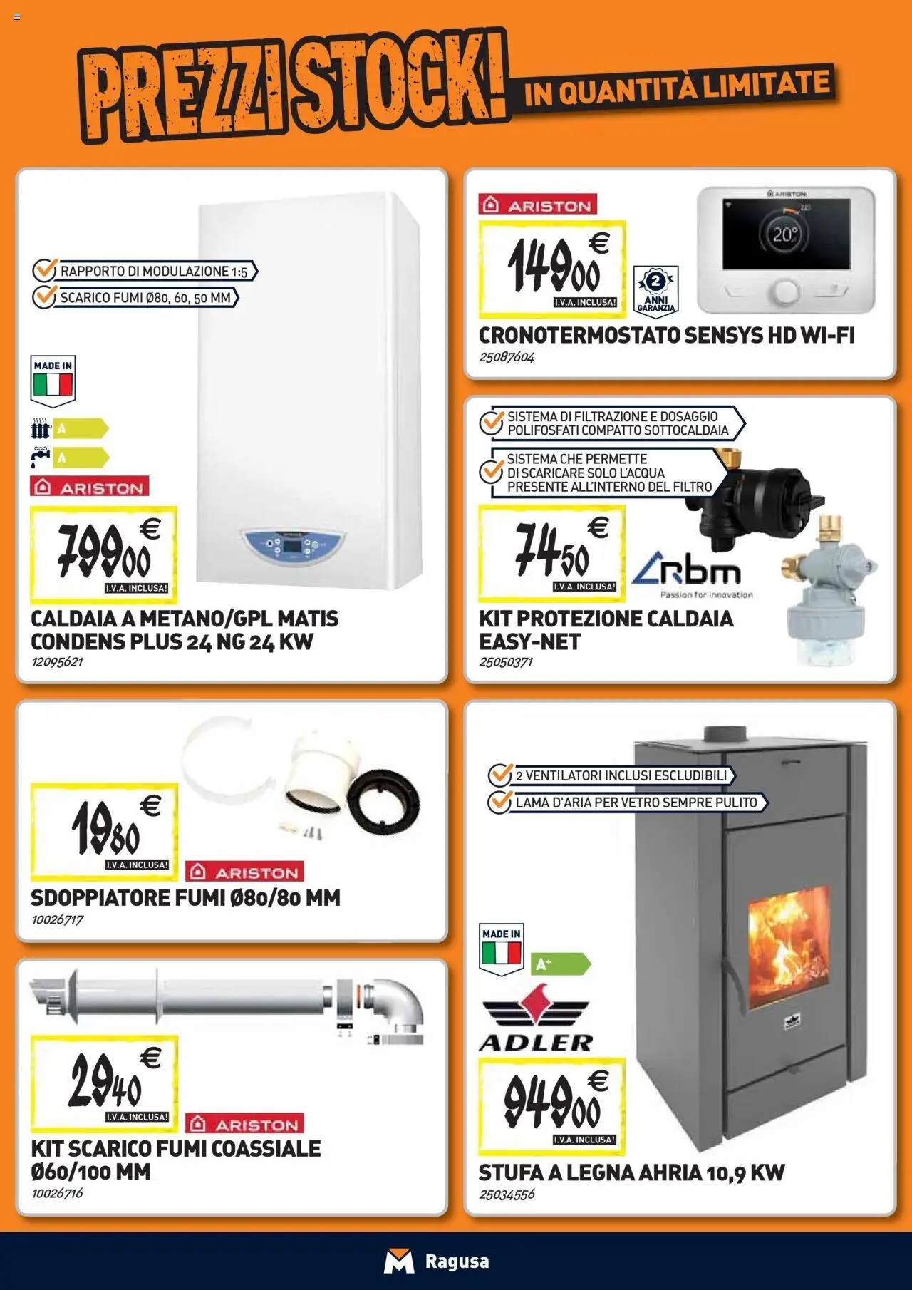 Volantino TECNOMAT del 27.08.2025 | Pagina: 9 | Prodotti: Caldaia, Stufa a legna, Stufa