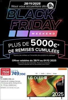 Costco - Prévisualisation de Costco Black Friday weekend valide à partir de 28.11.2025