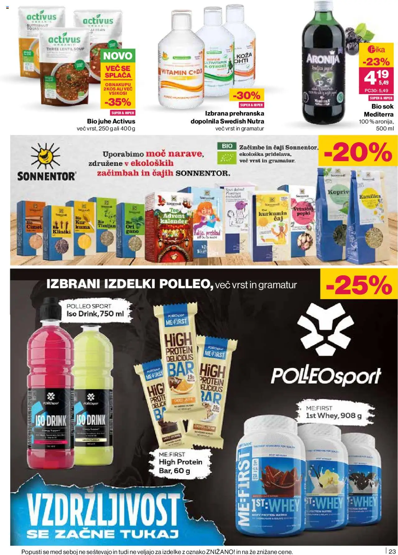 Novi Mercator katalog ponudbe – veljaven od 16.10.2025 | Stran: 25 | Izdelki: Prehranska dopolnila, Sok, Top doble cara, Zacimbe