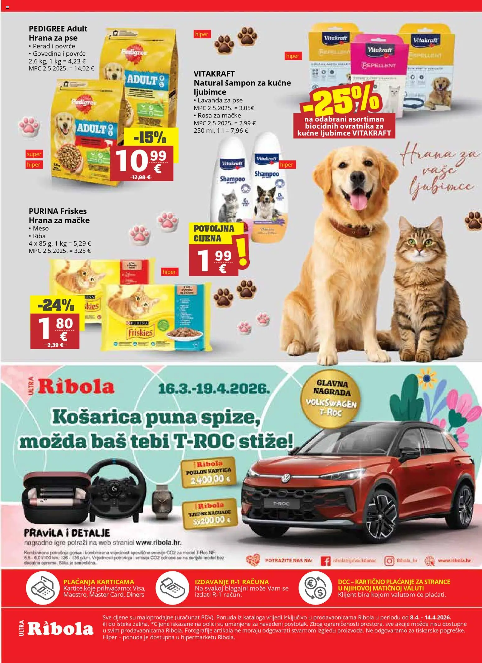 Ribola katalog | vrijedi od 08.04.2026 | Stranica: 24 | Proizvodi: Šampon, Hrana za pse, Povrće, Hrana za mačke