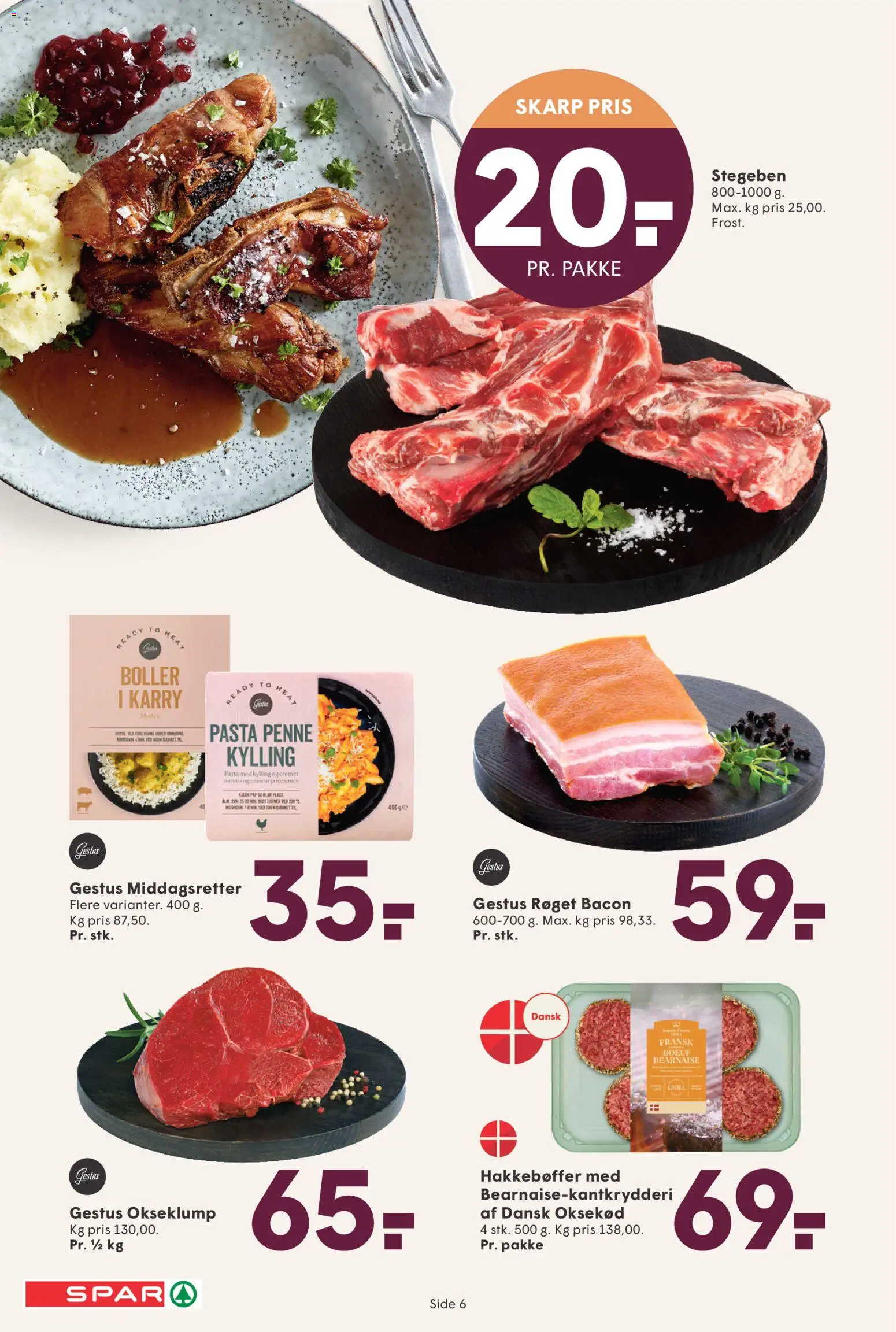 Spar tilbudsavis – gyldig fra 24.10.2025 | Side: 6 | Produkter: Karry, Ris, Pasta, Bacon
