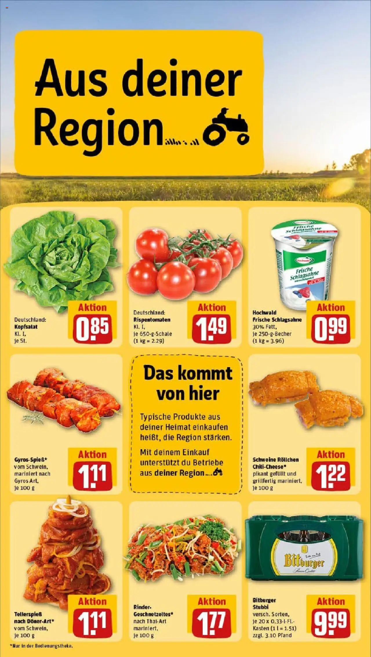 Rewe prospekt Saarbrücken	 - gültig ab dem 29.06.2025 | Seite: 24 | Produkte: Bitburger, Schlagsahne, Gyros