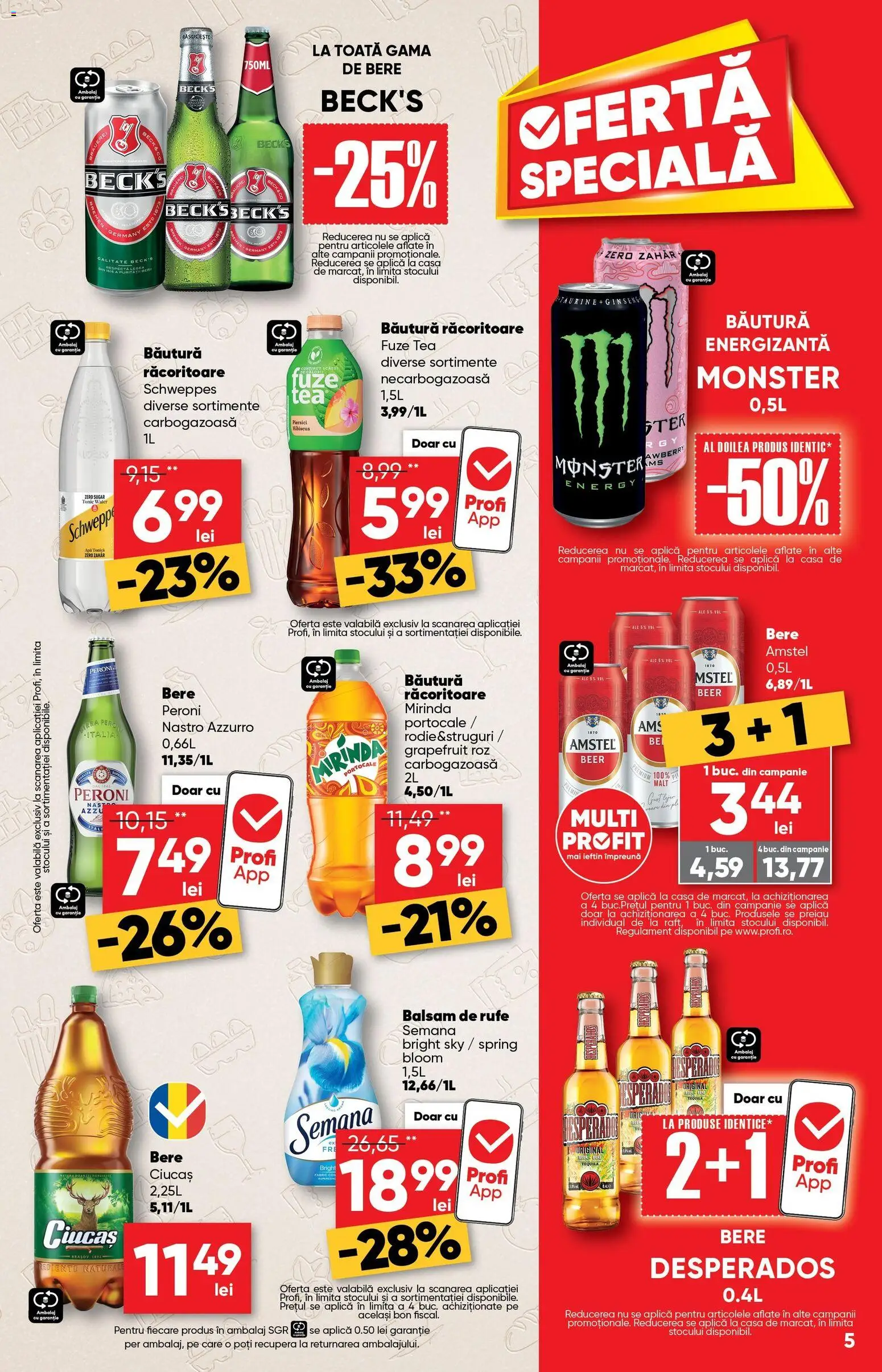 Noul catalog Profi – valabil de la 04.02.2026 | Pagină: 5 | Produse: Balsam, Bere, Portocale, Zahăr