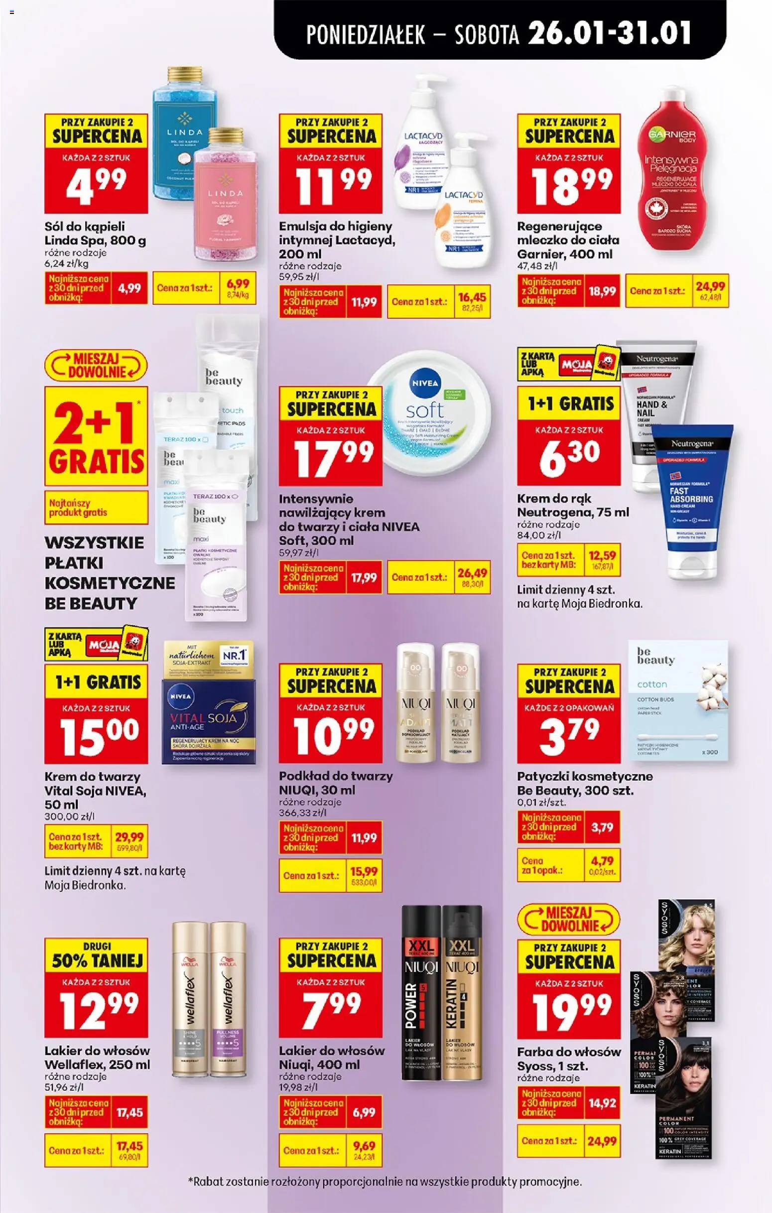Biedronka gazetka od 26.01.2026 | Strona: 55 | Produkty: Body, Be beauty, Płatki, Mleczko do ciała