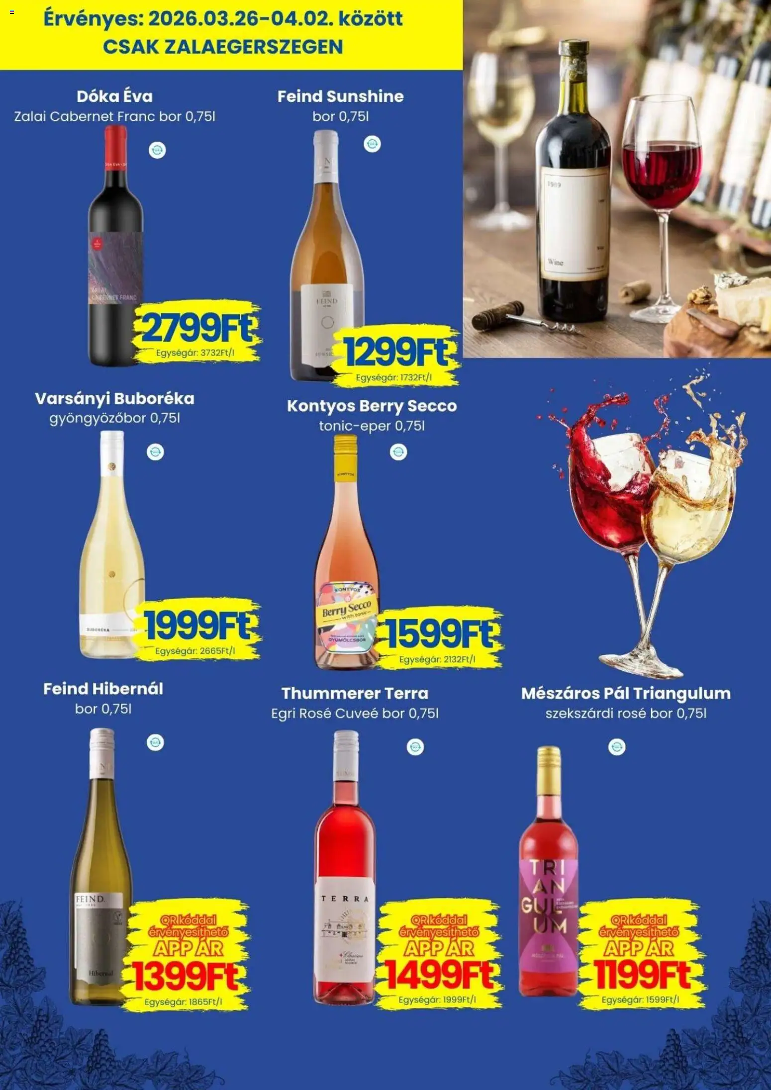 Magnetic akciós ujság - amely érvényes a következő dátumtól: 26.03.2026 | Oldal: 9 | Termékek: Gyöngyözőbor, Bor