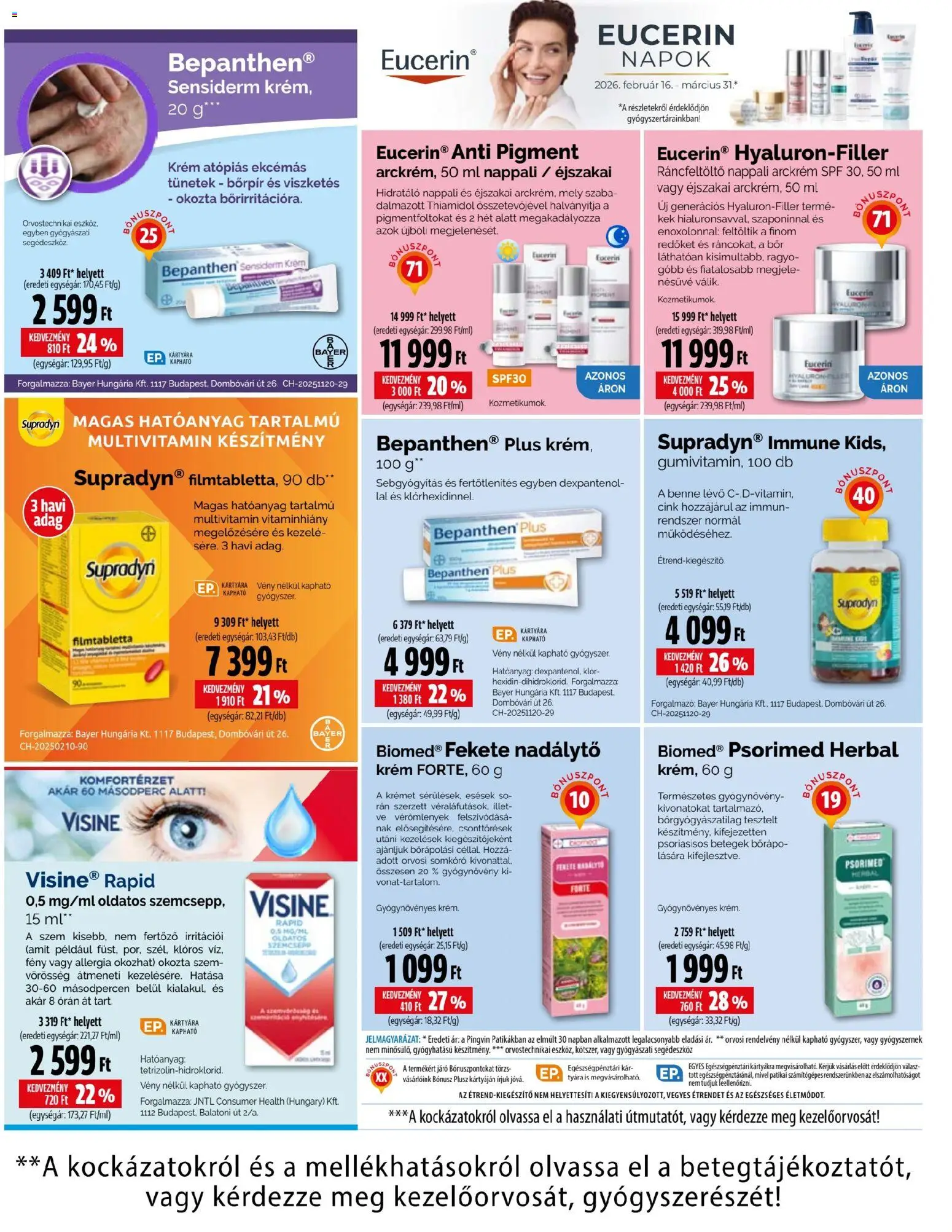 Pingvin Patika akciós ujság - amely érvényes a következő dátumtól: 01.03.2026 | Oldal: 12 | Termékek: Arckrém, Bor, Multivitamin, Só