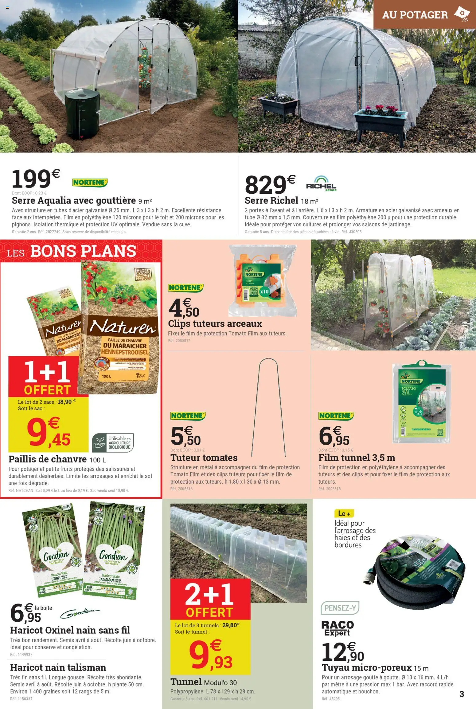 {H1} | Page: 3 | Produits: Sac, Gouttière, Couverture, Portes