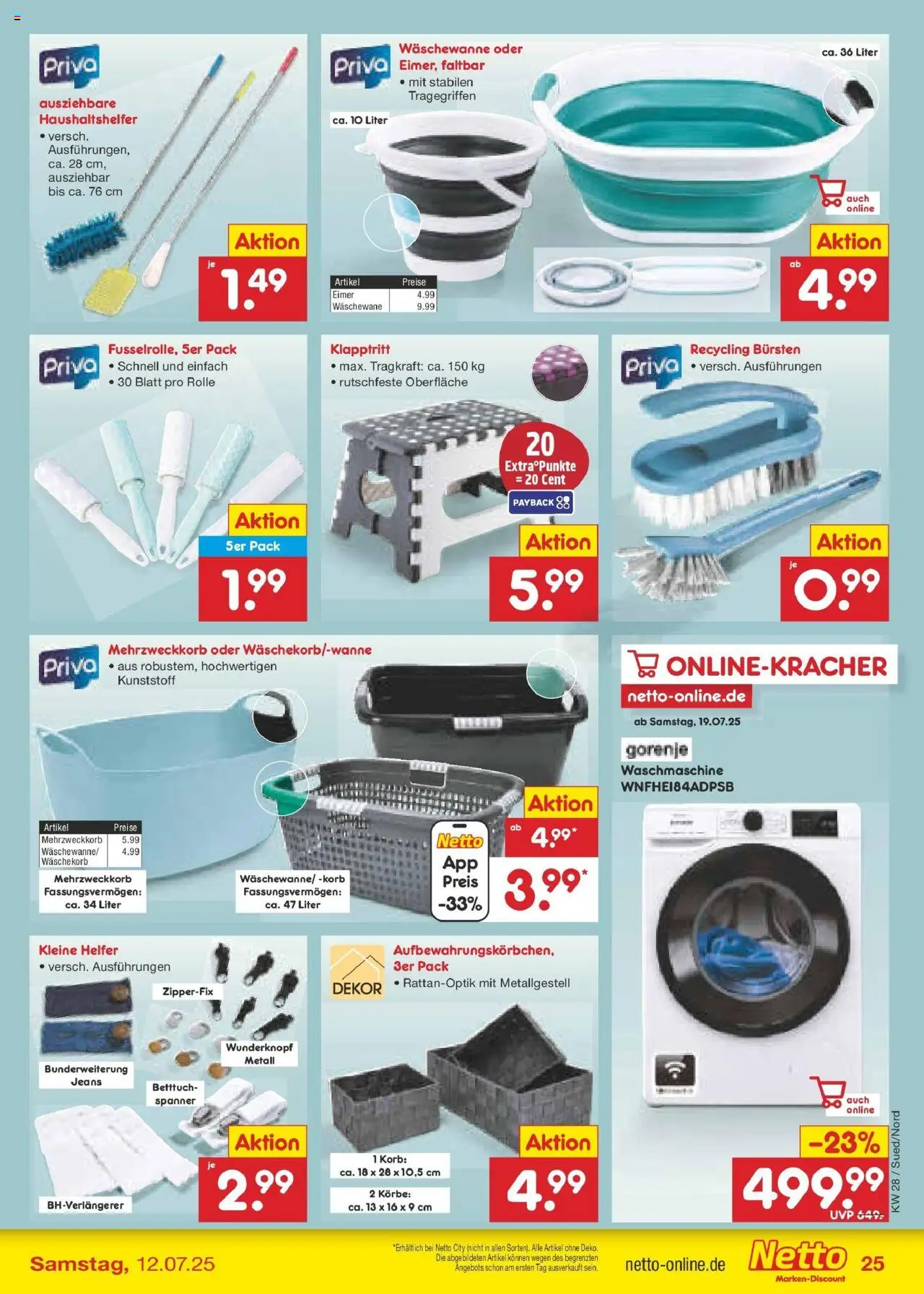 Netto Marken-Discount prospekt Bremen-Lesum	 - gültig ab dem 07.07.2025 | Seite: 39 | Produkte: Gorenje, Korb, Waschmaschine, Jeans