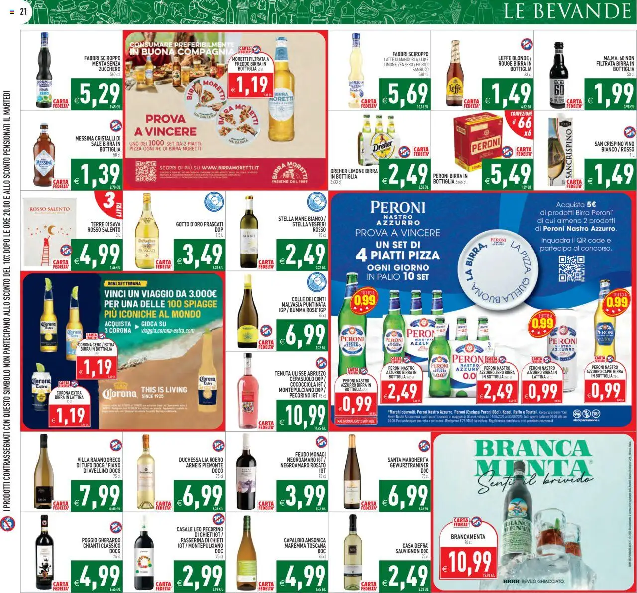 Volantino PIM Supermercati del 25.07.2025 | Pagina: 21 | Prodotti: Pizza, Sale, Zucchero, Vino