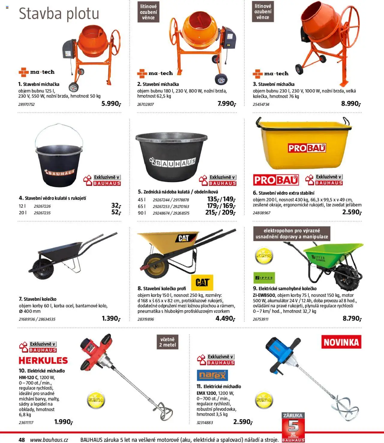 Bauhaus katalog Ploty a zahradní domky od 01.04.2025 | Strana: 48 | Produkty: Nářadí, Elektro