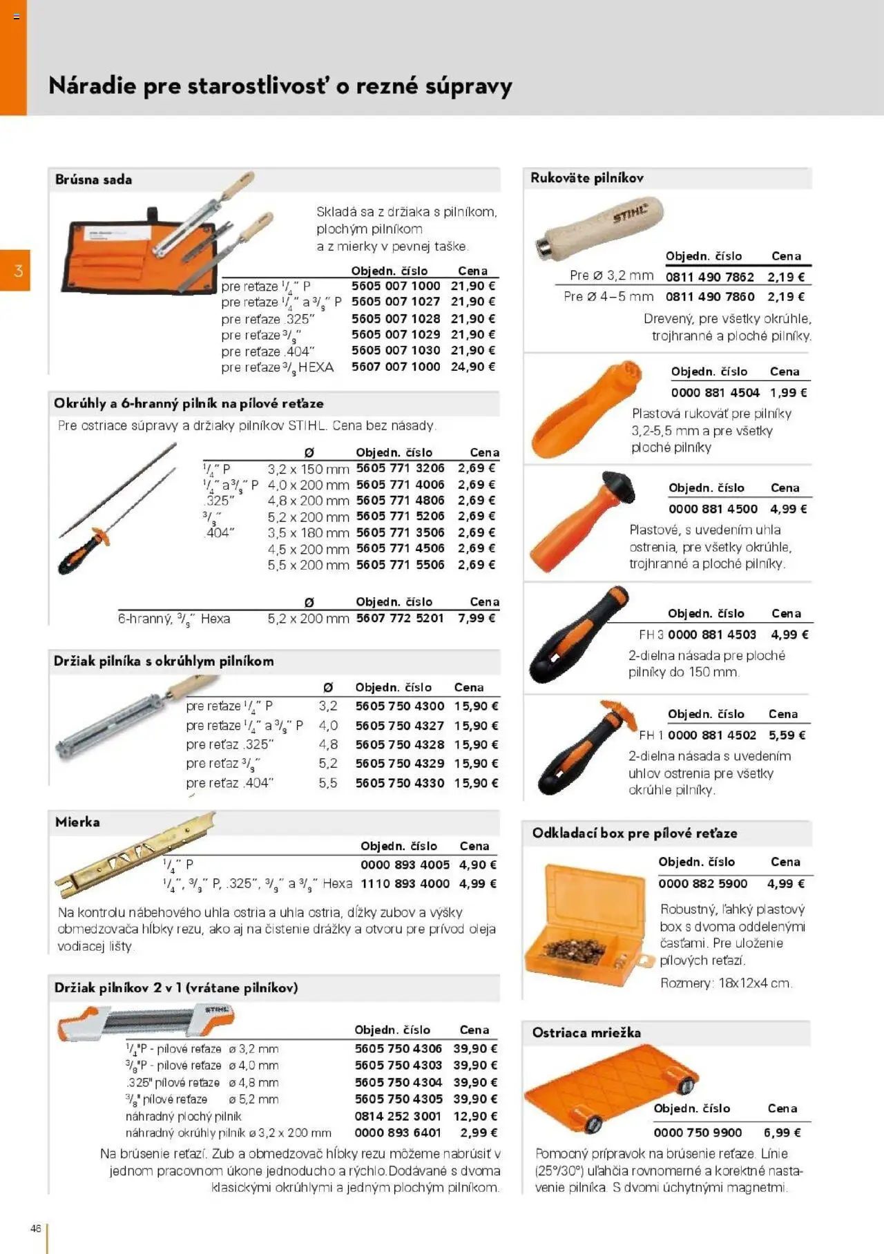 Nové STIHL akcie – leták je platný od 01.04.2025 | Strana: 46 | Produkty: Náradie