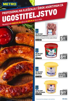 Metro - Profesionalna rješenja za ugostiteljstvo - Pregled kataloga iz trgovine Metro, vrijedi od 03.11.2025