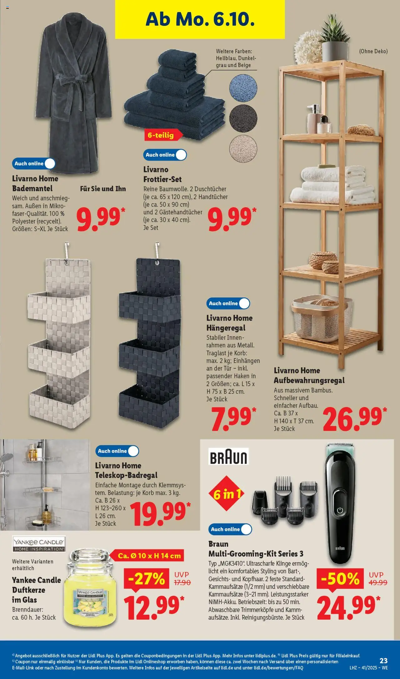 Lidl Prospekt Hilders – gültig ab 06.10.2025 | Seite: 41 | Produkte: Korb, Tür, Bademantel