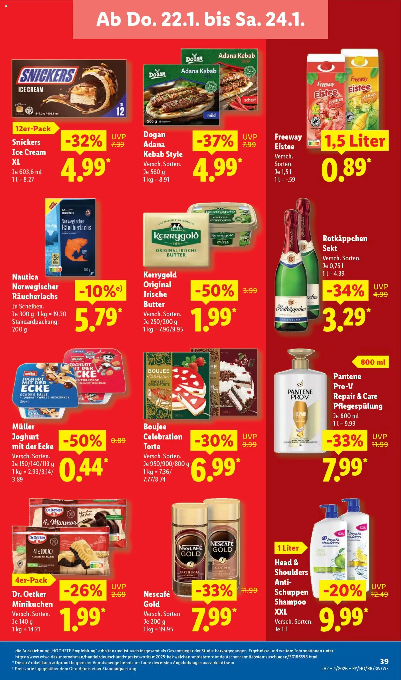Lidl Prospekt Düsseldorf – gültig ab 19.01.2026 | Seite: 57 | Produkte: Joghurt, Shampoo, Räucherlachs, Rotkäppchen